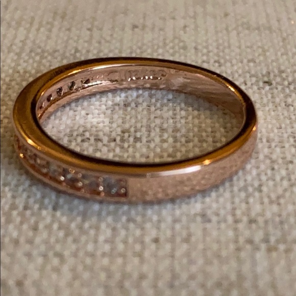 CZ "rose" gold-tone band - Picture 2 of 3